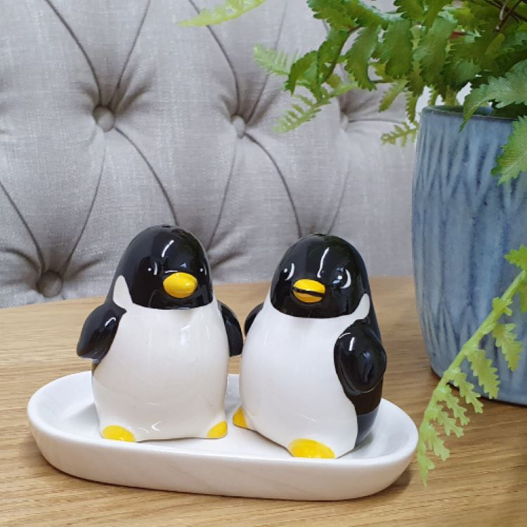 Ceramic Salt and Pepper Shakers Baby Penguin